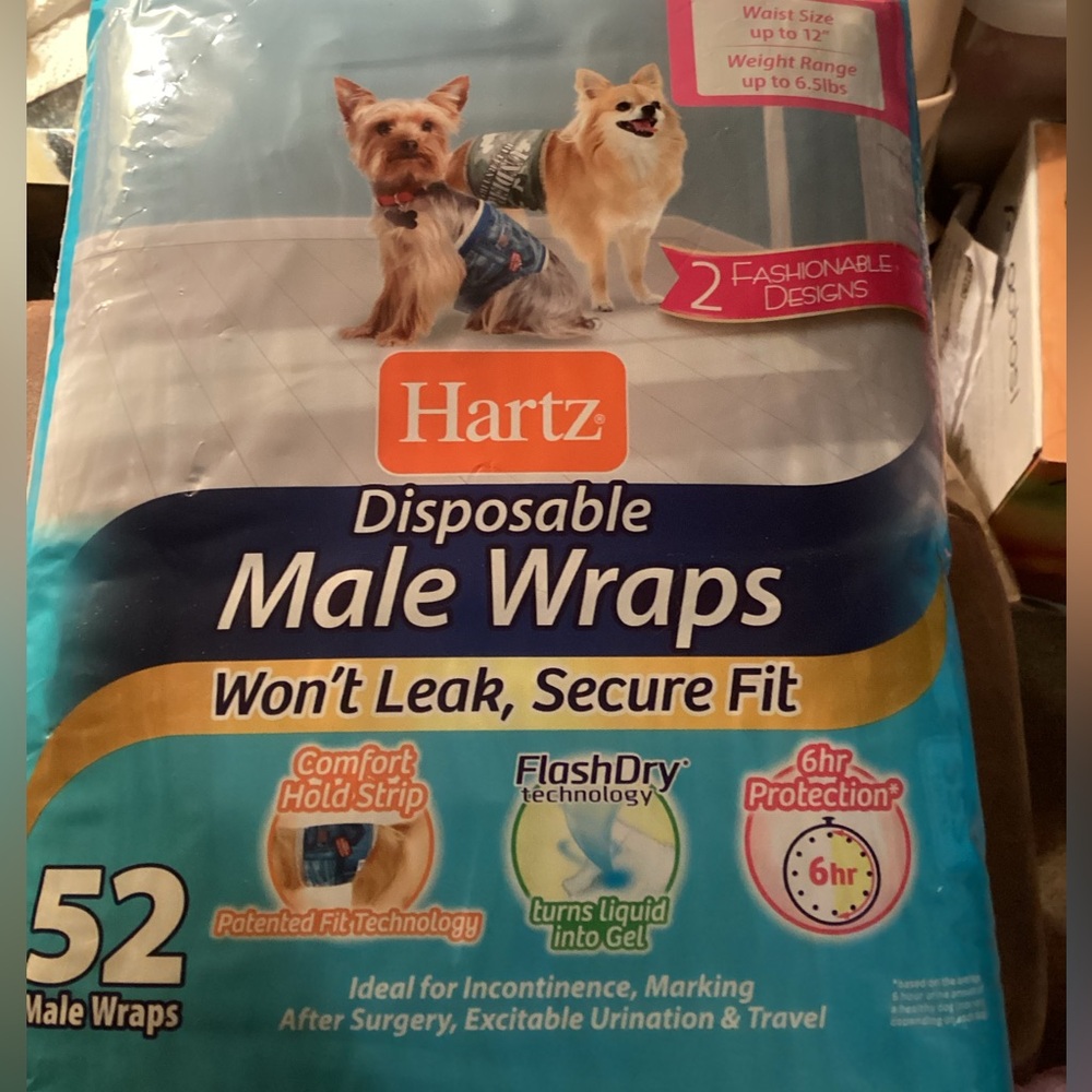 Hartz disposable male wraps